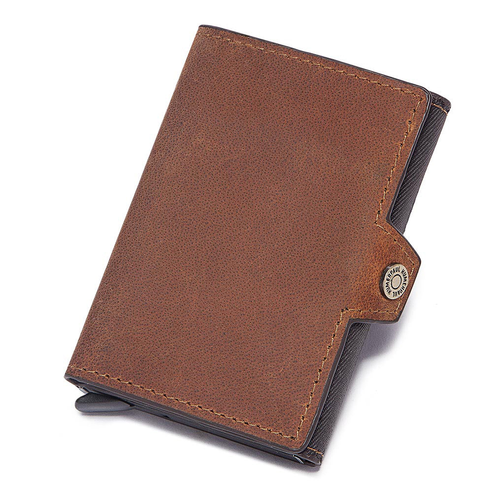 Leather Men's Card Holder Card Case European and American Leather Coin Purse Card Holder - Korvel