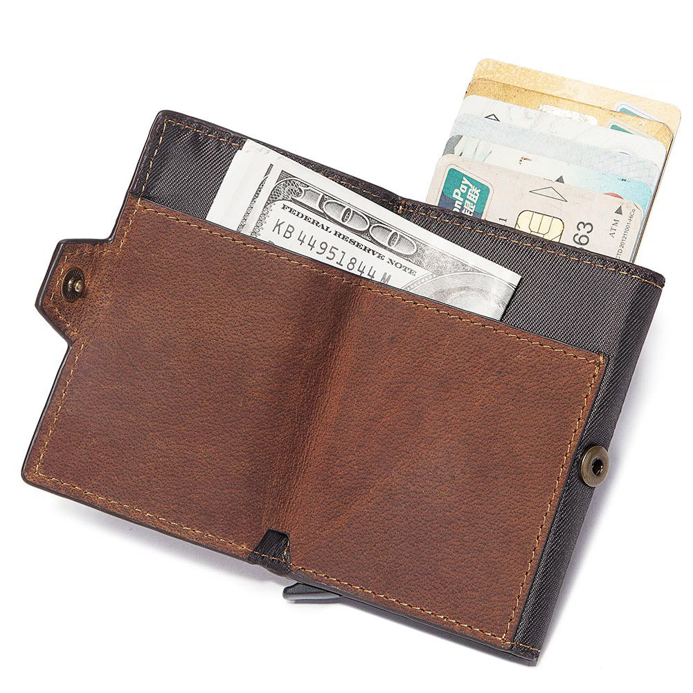 Leather Men's Card Holder Card Case European and American Leather Coin Purse Card Holder - Korvel