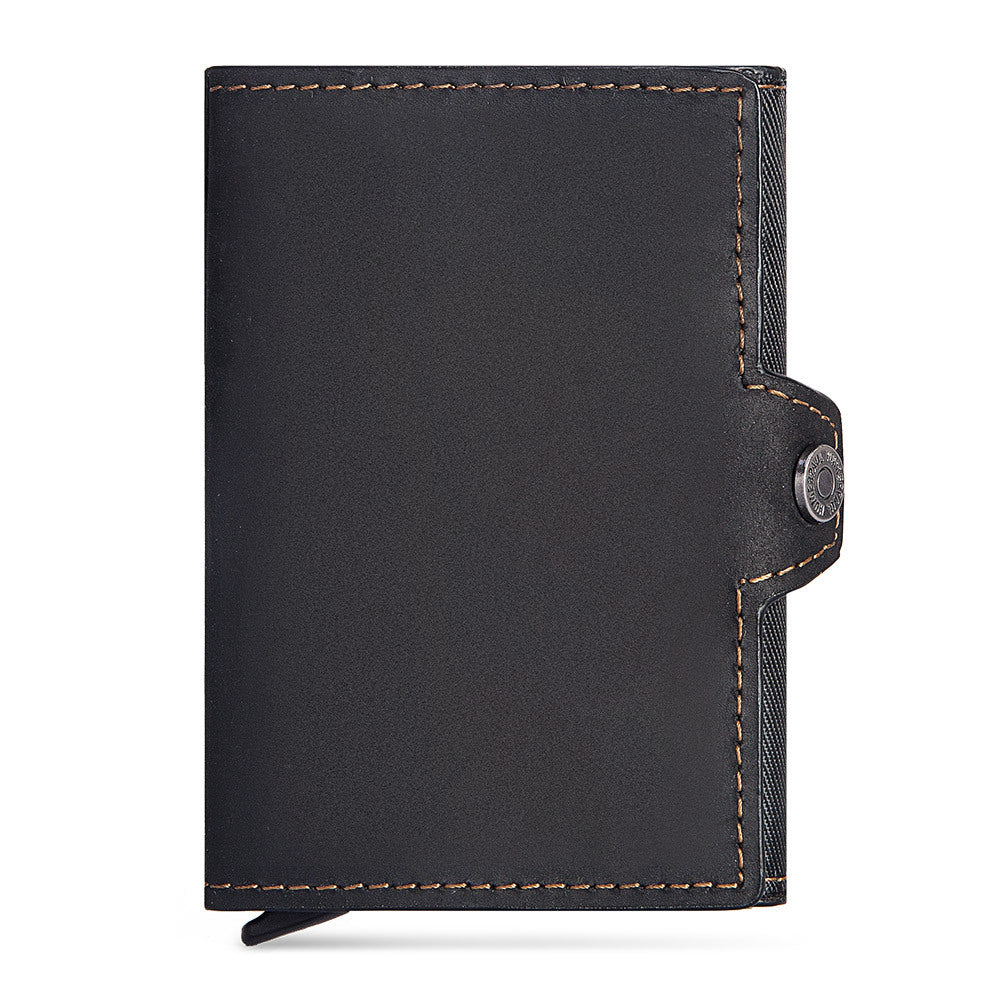 Leather Men's Card Holder Card Case European and American Leather Coin Purse Card Holder - Korvel