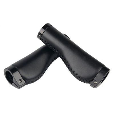Premium Leather Bicycle Handlebar Grips - Non-Slip & Comfortable