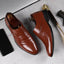 Leather shoe covers, casual pointed single shoes, men's mesh hole shoes - Korvel