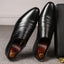 Leather shoe covers, casual pointed single shoes, men's mesh hole shoes - Korvel