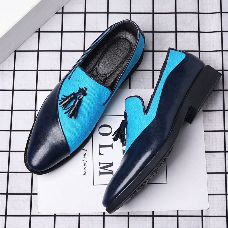 Leather shoes for men, business formal, plus size fit, trendy and casual shoes, Korean version, versatile and trendy, British style - Korvel