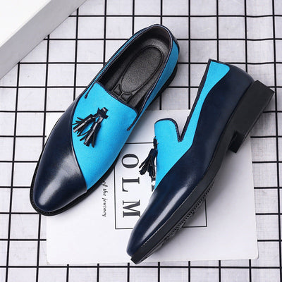 Leather shoes for men, business formal, plus size fit, trendy and casual shoes, Korean version, versatile and trendy, British style - Korvel