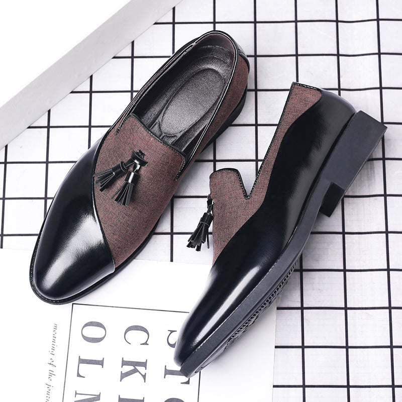 Leather shoes for men, business formal, plus size fit, trendy and casual shoes, Korean version, versatile and trendy, British style - Korvel