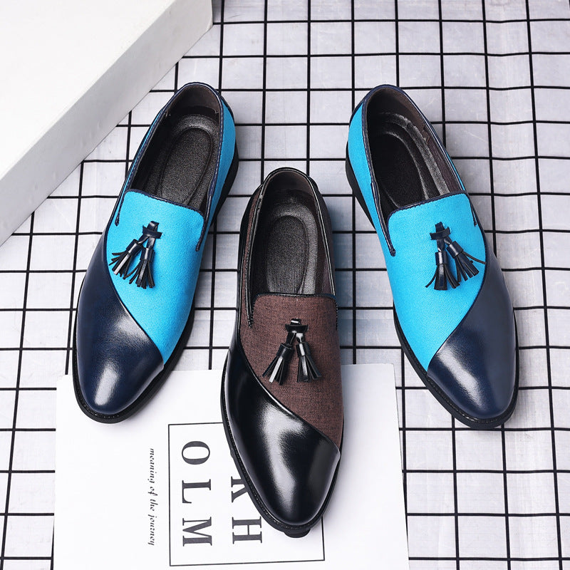 Leather shoes for men, business formal, plus size fit, trendy and casual shoes, Korean version, versatile and trendy, British style - Korvel