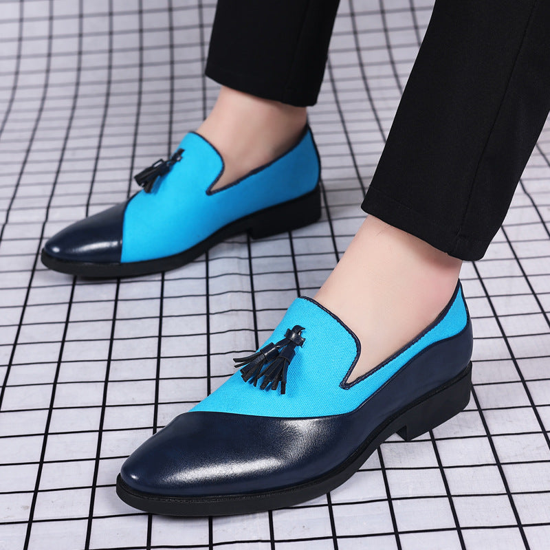 Leather shoes for men, business formal, plus size fit, trendy and casual shoes, Korean version, versatile and trendy, British style - Korvel
