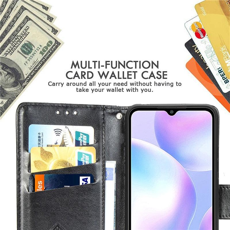 Funda de Cartera de Cuero Premium para la Serie Xiaomi Redmi