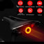 Feu arrière de vélo LED rechargeable USB intelligent avec capteur de frein