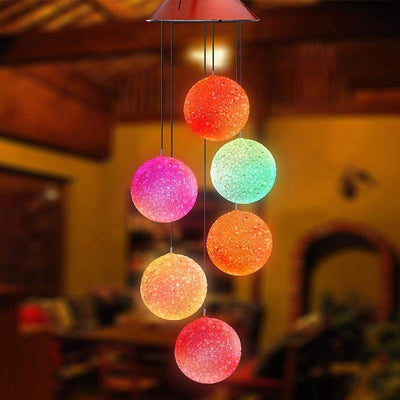 LED Color Changing Solar Wind Chime - Butterfly Design