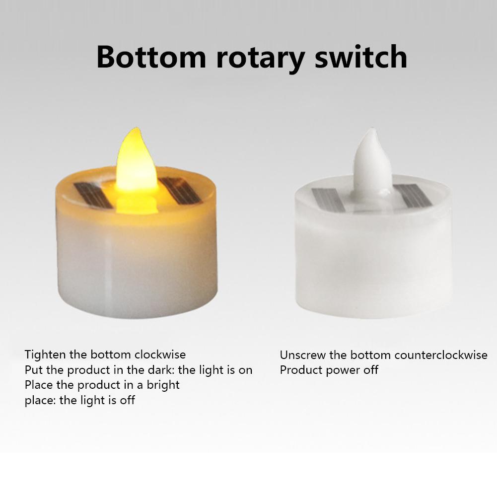 Bougie LED Solaire Sans Flamme pour Décoration de Maison et de Jardin