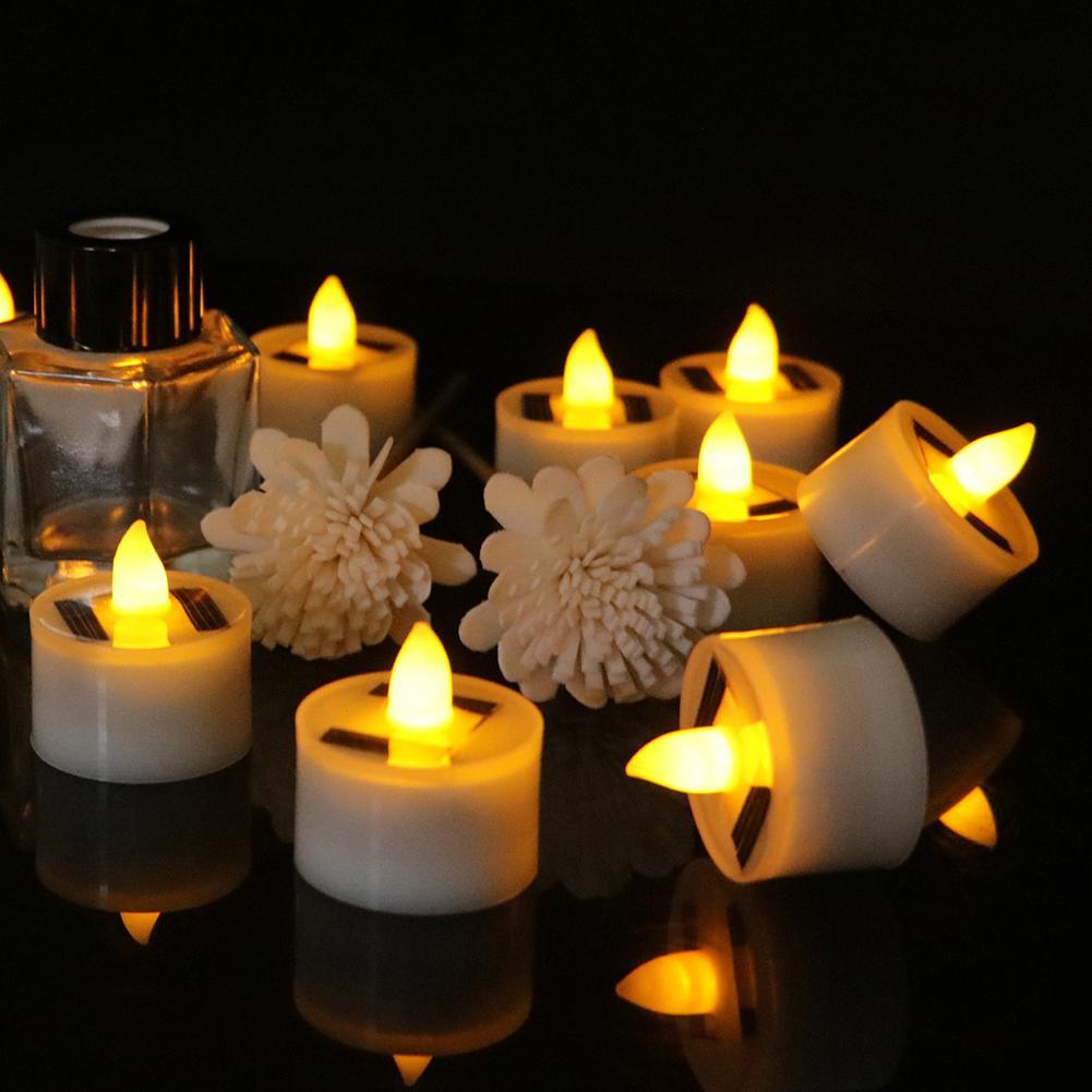 Bougie LED Solaire Sans Flamme pour Décoration de Maison et de Jardin