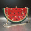 Lemon Shape AB/Gold Rhinestone Small Women Shoulder Bag Luxury Designer Lady Girls Evening Clutches Wedding Party Chain Purse - Korvel