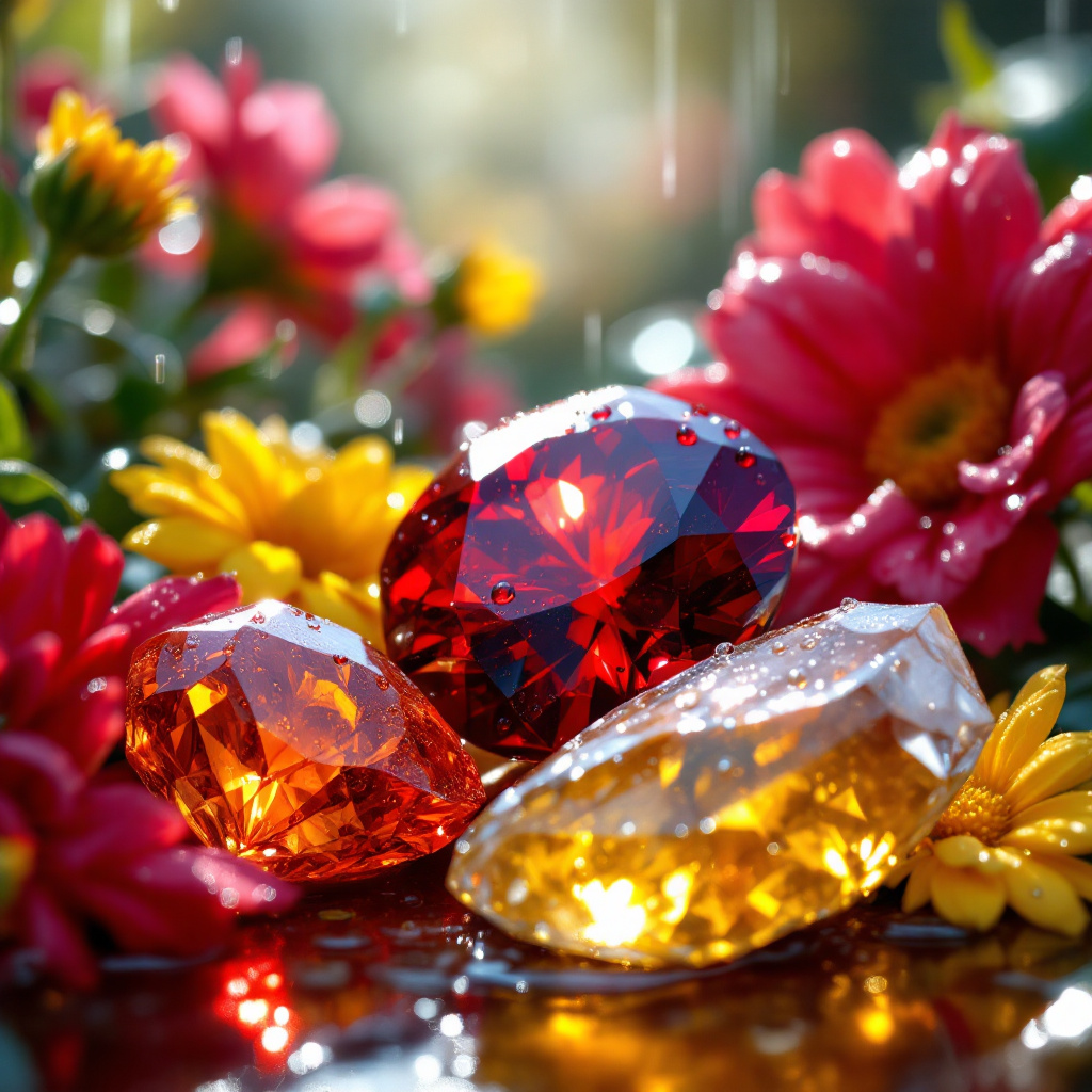 Radiant Leo Zodiac Crystal Candle with Garnet, Quartz, and Citrine | 9oz Coconut-Soy Wax Blend - Korvel