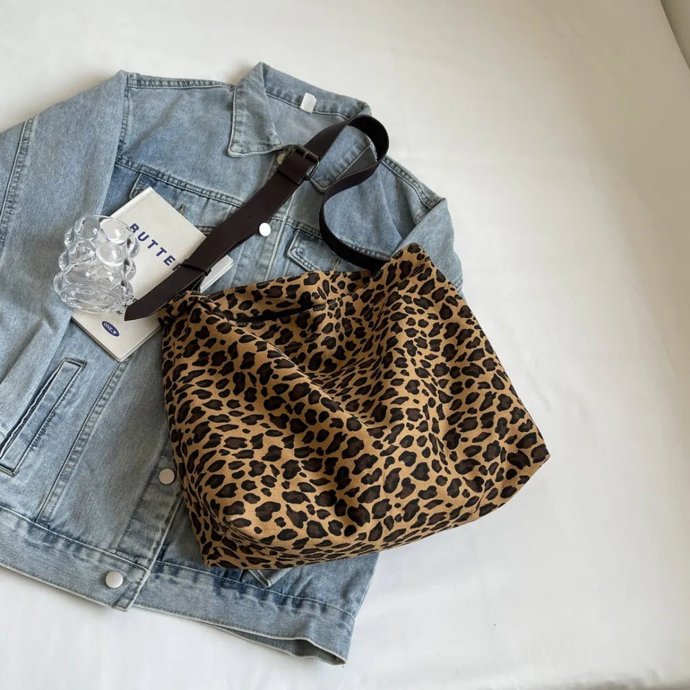 Leopard Adjustable Strap Tote Bag - Korvel