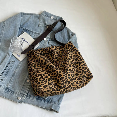 Leopard Adjustable Strap Tote Bag - Korvel