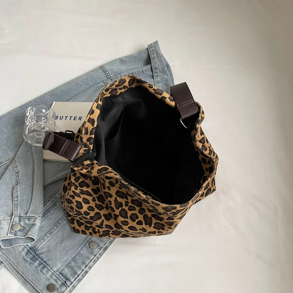 Leopard Adjustable Strap Tote Bag - Korvel