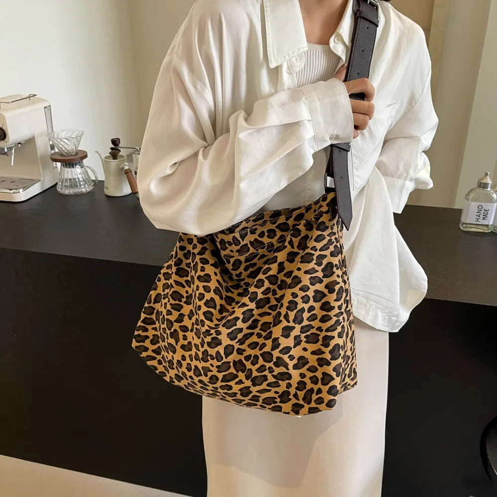 Leopard Adjustable Strap Tote Bag - Korvel