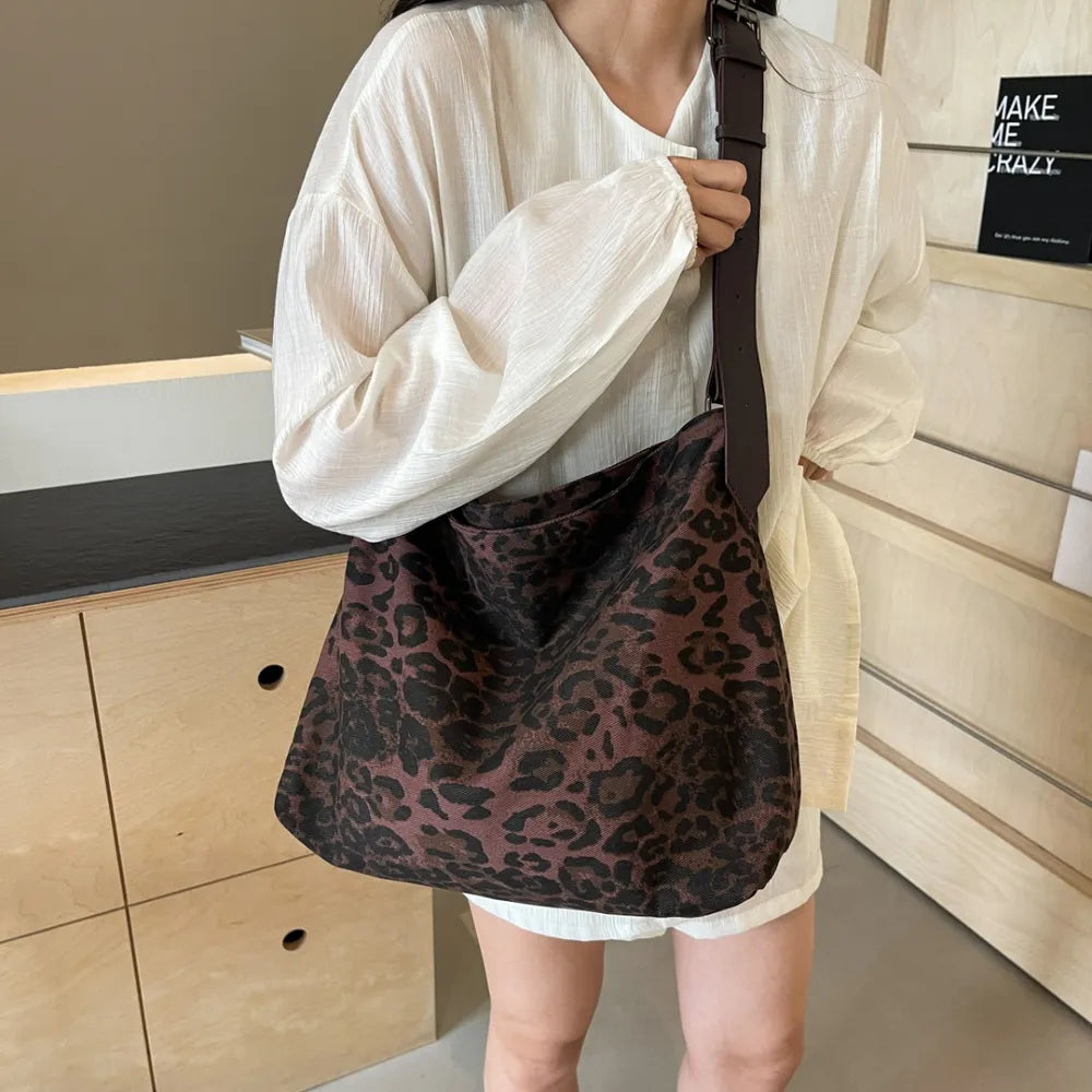 Leopard Adjustable Strap Tote Bag - Korvel