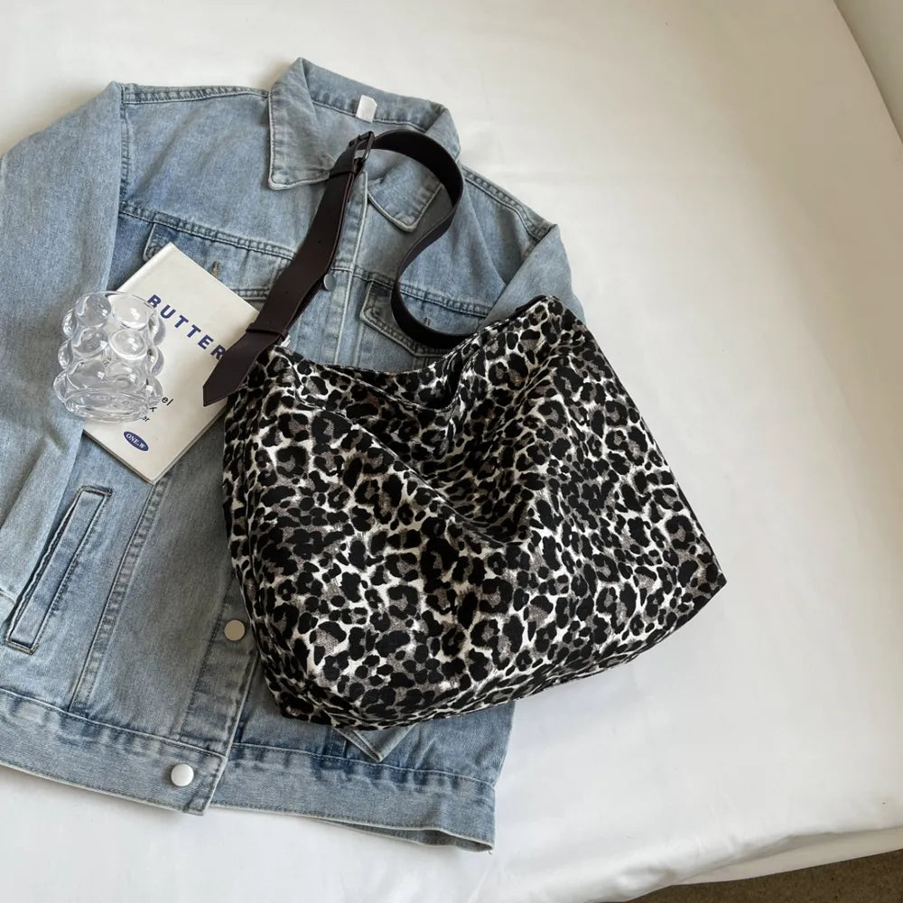 Leopard Adjustable Strap Tote Bag - Korvel