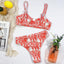 Leopard Print High Cut Bikini Set for Women