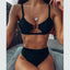 Leopard Print High Cut Bikini Set for Women