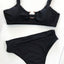 Leopard Print High Cut Bikini Set for Women