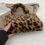 Leopard Fluff Handbag with Zip - Korvel