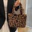 Leopard Fluff Handbag with Zip - Korvel