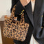 Leopard Fluff Handbag with Zip - Korvel