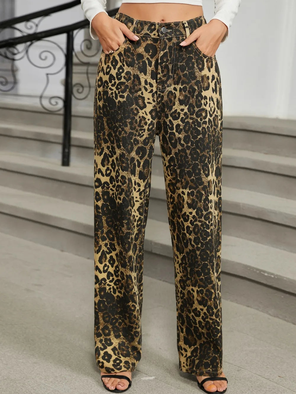 Leopard Jeans with Pockets - Korvel