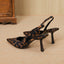 Leopard Point Toe Slingback Pumps - Korvel