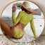 Leopard Print 3 Piece Swimsuit Set with Long Sleeves