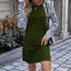 Leopard Round Neck Long Sleeve Dress - Korvel