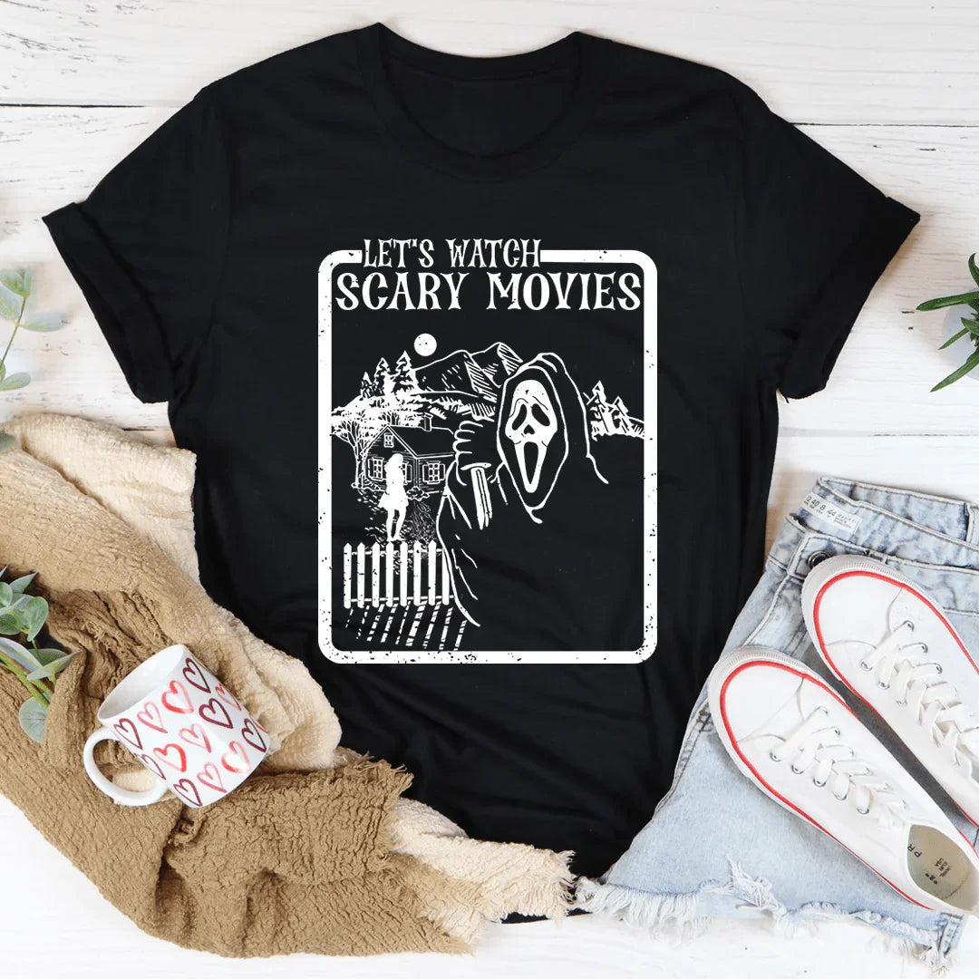Let's Watch Scary Movies Tee - Korvel