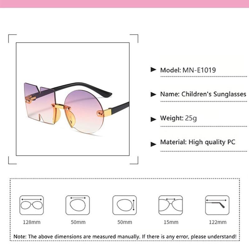 Stylish Rimless Irregular Design Sunglasses for Kids - UV Protection & Unique Look - Korvel
