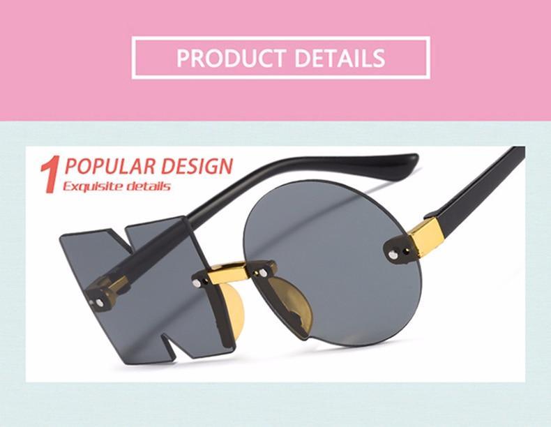 Stylish Rimless Irregular Design Sunglasses for Kids - UV Protection & Unique Look - Korvel