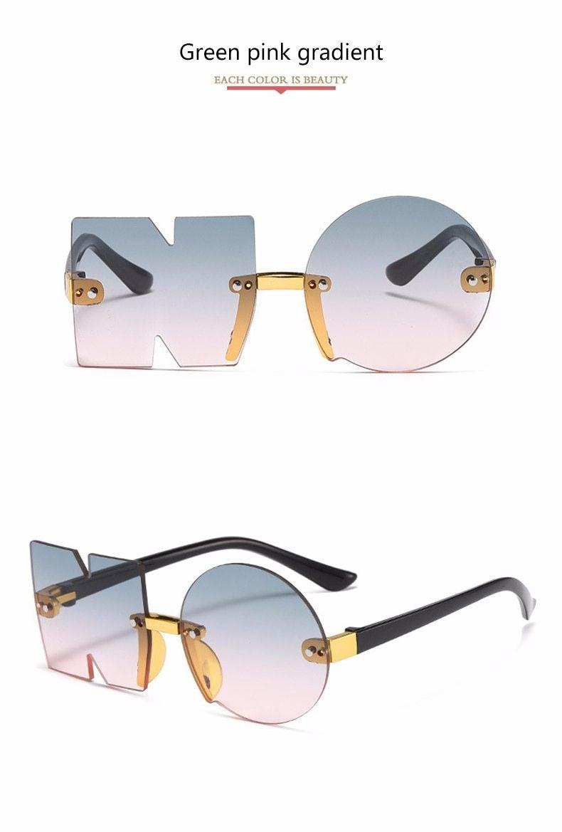 Stylish Rimless Irregular Design Sunglasses for Kids - UV Protection & Unique Look - Korvel