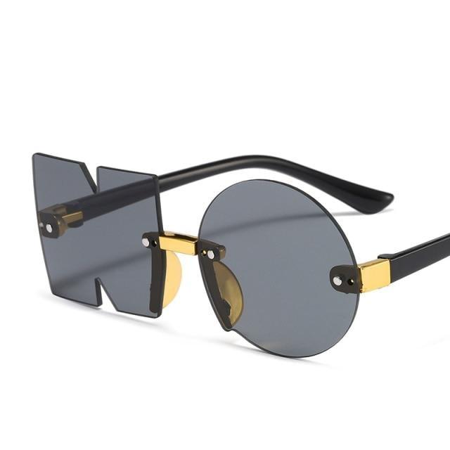 Stylish Rimless Irregular Design Sunglasses for Kids - UV Protection & Unique Look - Korvel