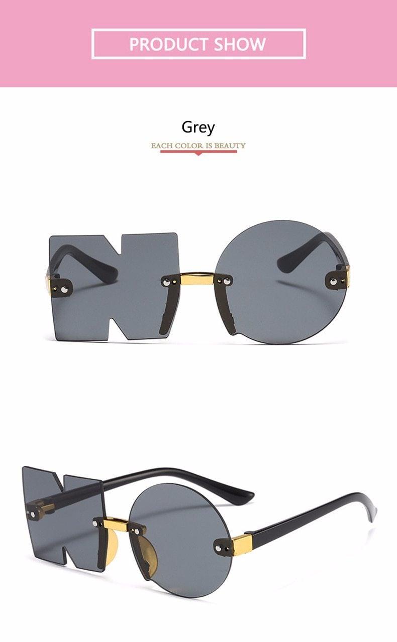 Stylish Rimless Irregular Design Sunglasses for Kids - UV Protection & Unique Look - Korvel