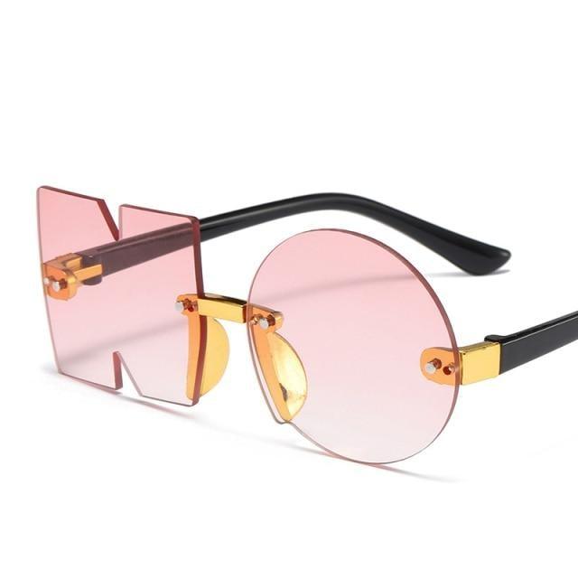 Stylish Rimless Irregular Design Sunglasses for Kids - UV Protection & Unique Look - Korvel