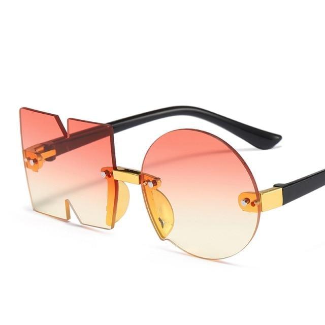 Stylish Rimless Irregular Design Sunglasses for Kids - UV Protection & Unique Look - Korvel