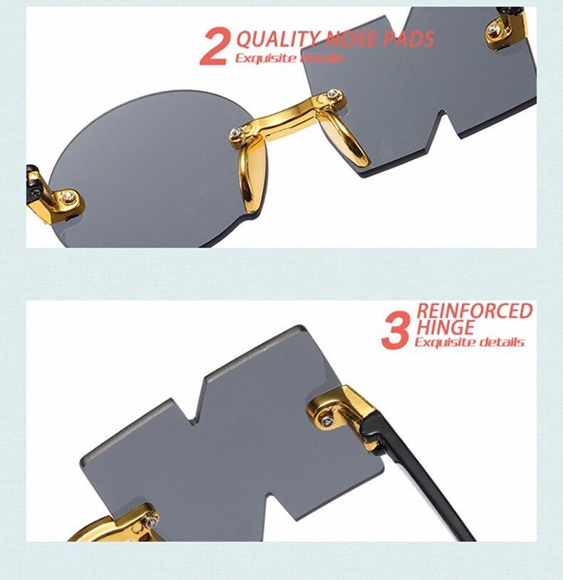 Stylish Rimless Irregular Design Sunglasses for Kids - UV Protection & Unique Look - Korvel