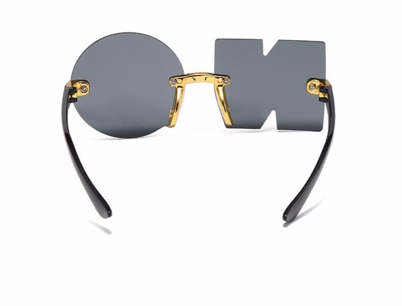 Stylish Rimless Irregular Design Sunglasses for Kids - UV Protection & Unique Look - Korvel