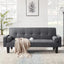 Sofá Loveseat Medieval con Cojines - Tela Gris Oscuro