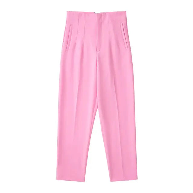 Pantalons Droits Chic pour Femme de Bureau