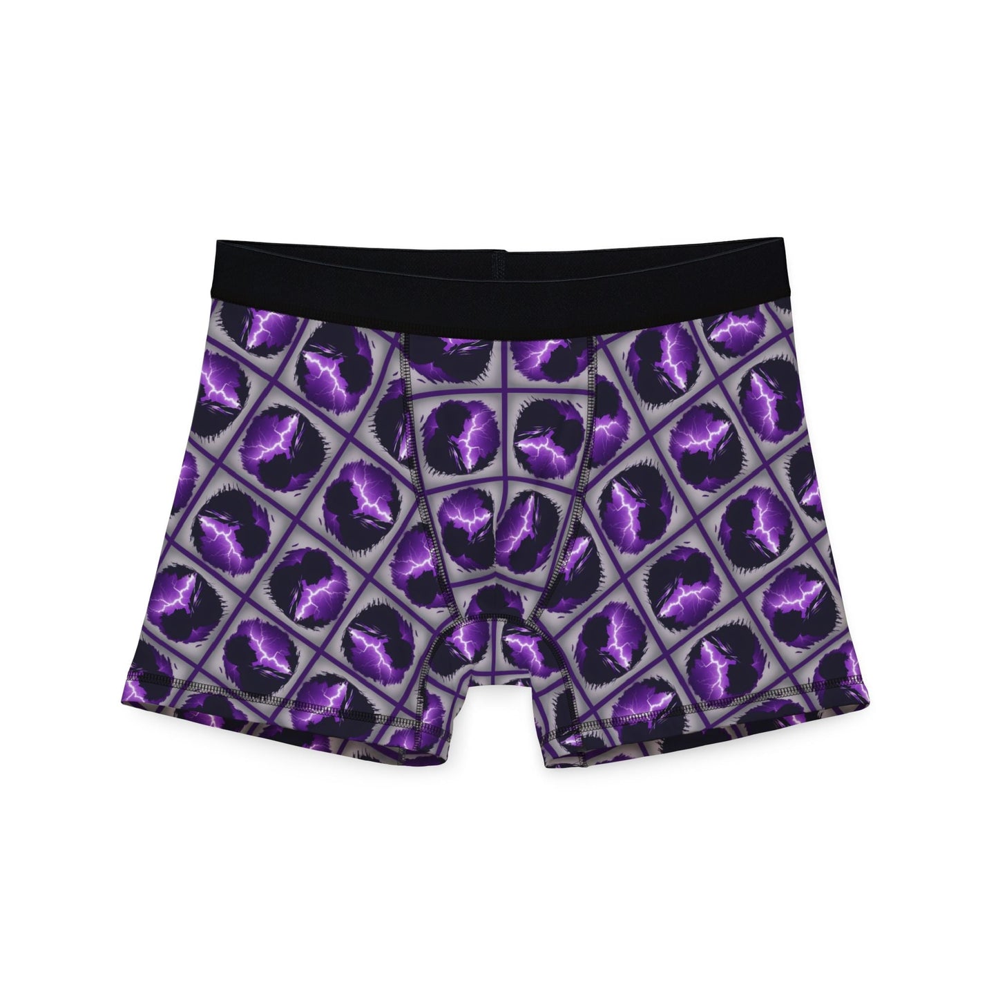 Men's Boxer Shorts for Epilepsy Awareness - Lightning Brain Design - Korvel