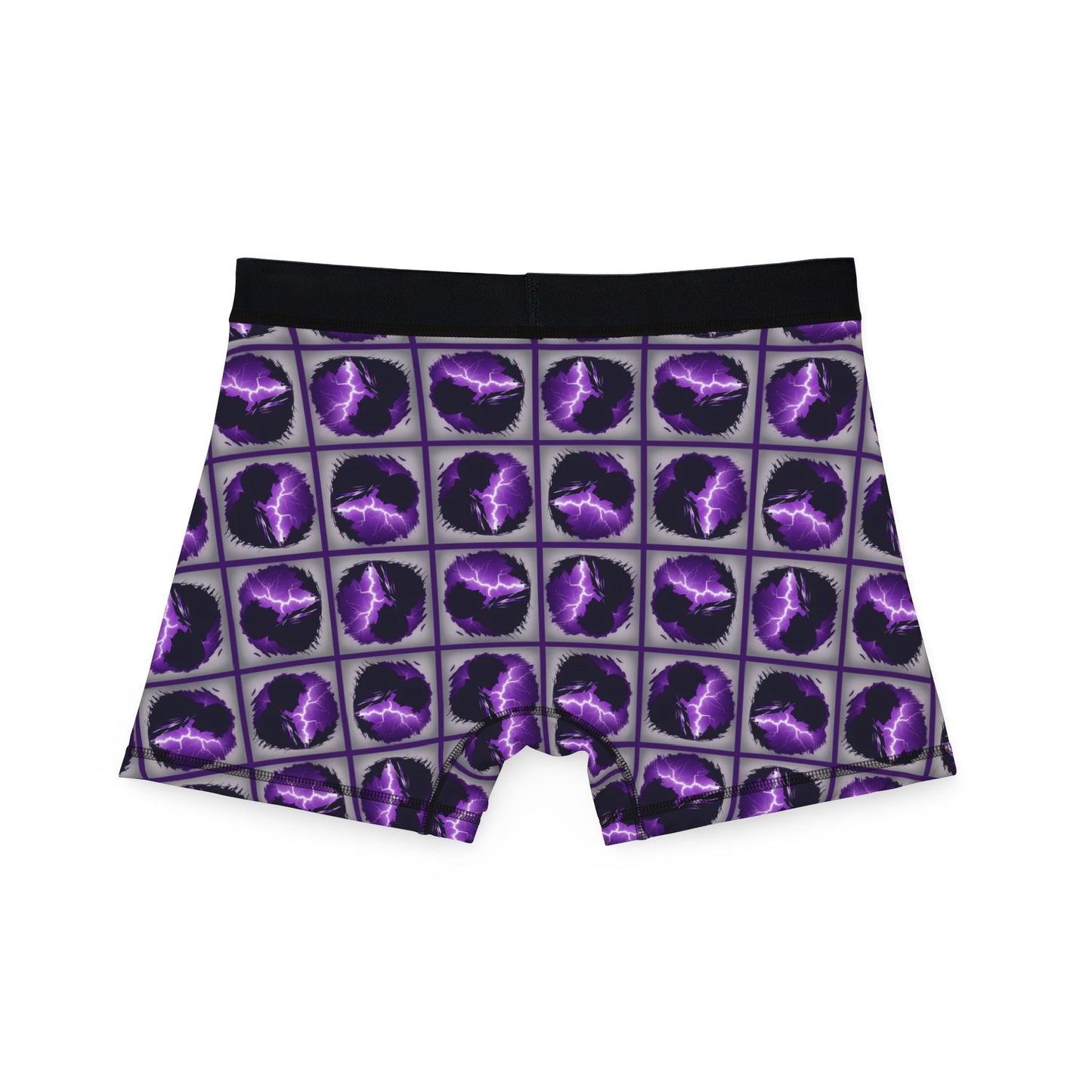 Men's Boxer Shorts for Epilepsy Awareness - Lightning Brain Design - Korvel