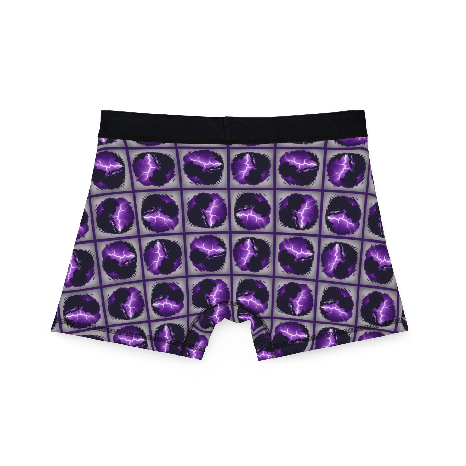 Men's Boxer Shorts for Epilepsy Awareness - Lightning Brain Design - Korvel