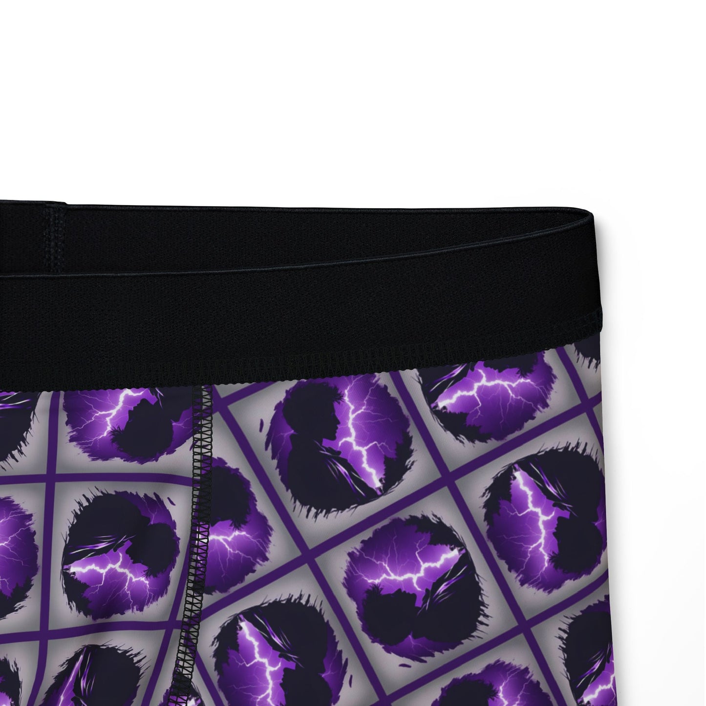 Men's Boxer Shorts for Epilepsy Awareness - Lightning Brain Design - Korvel